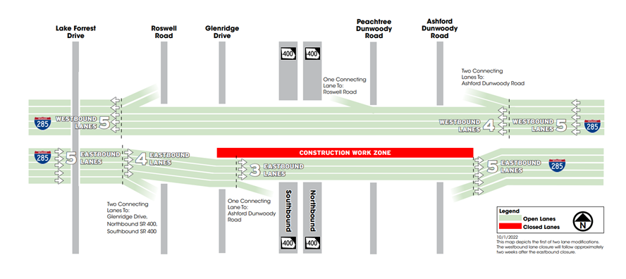 Traffic apocalypse predicted as I-285 lane closures draw